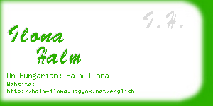 ilona halm business card